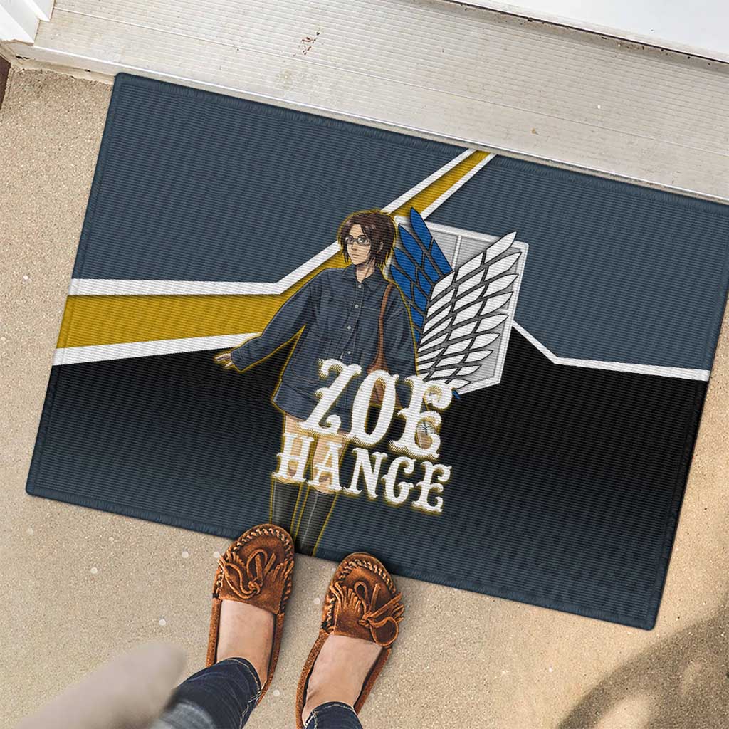Zoe Hange Attack on Titan Rubber Doormat Anime Urban Chic Illustration