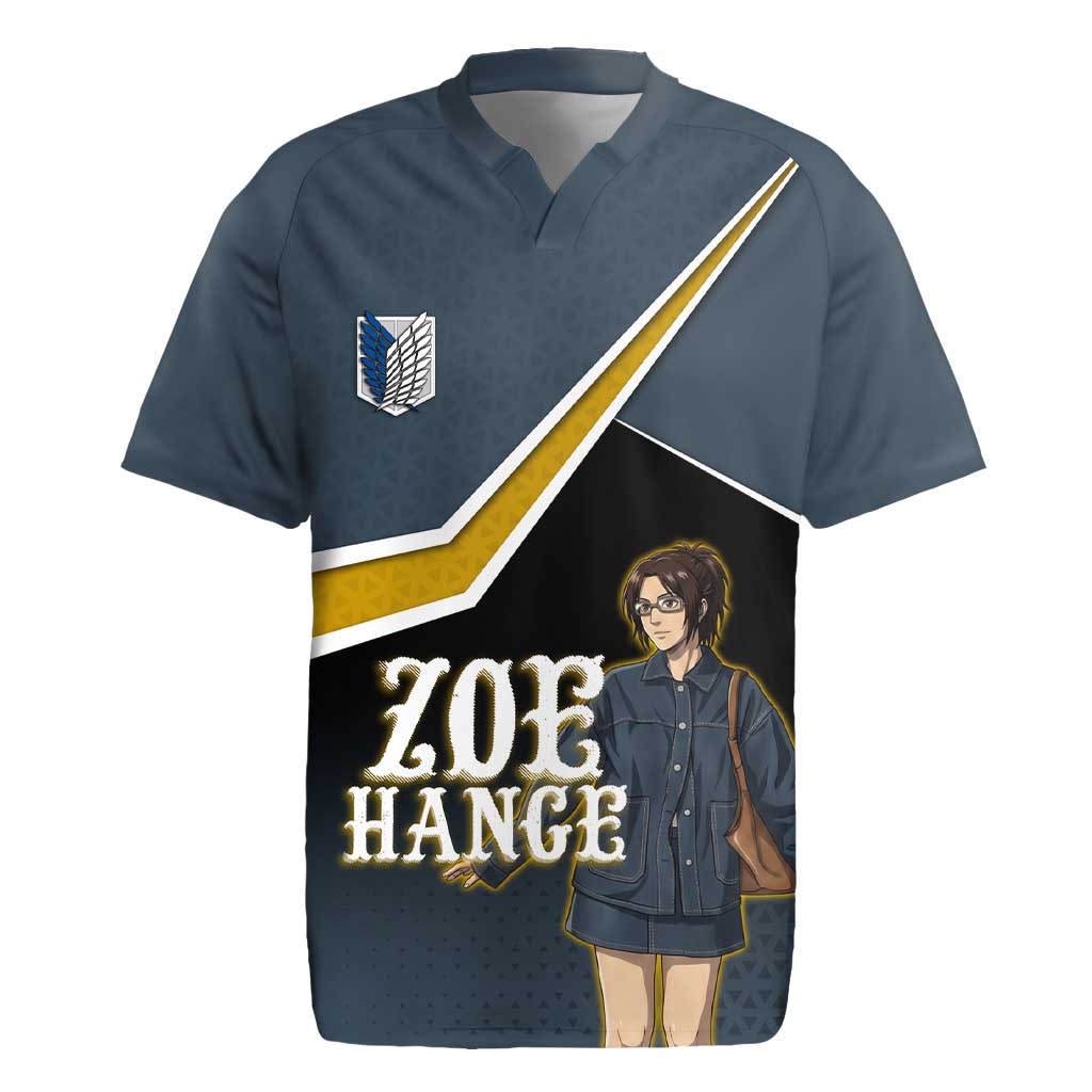 Zoe Hange Attack on Titan Rugby Jersey Anime Urban Chic Illustration