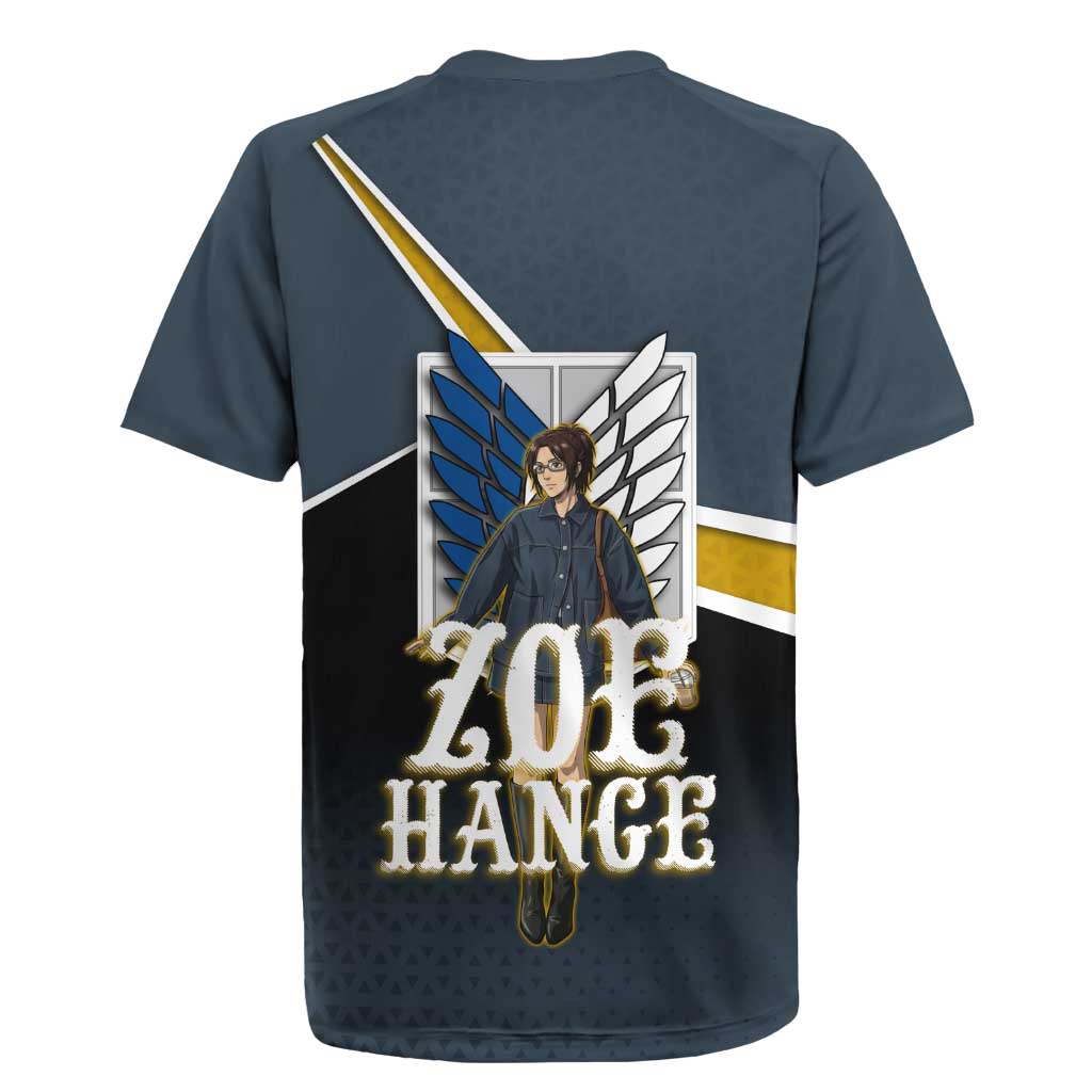 Zoe Hange Attack on Titan Rugby Jersey Anime Urban Chic Illustration