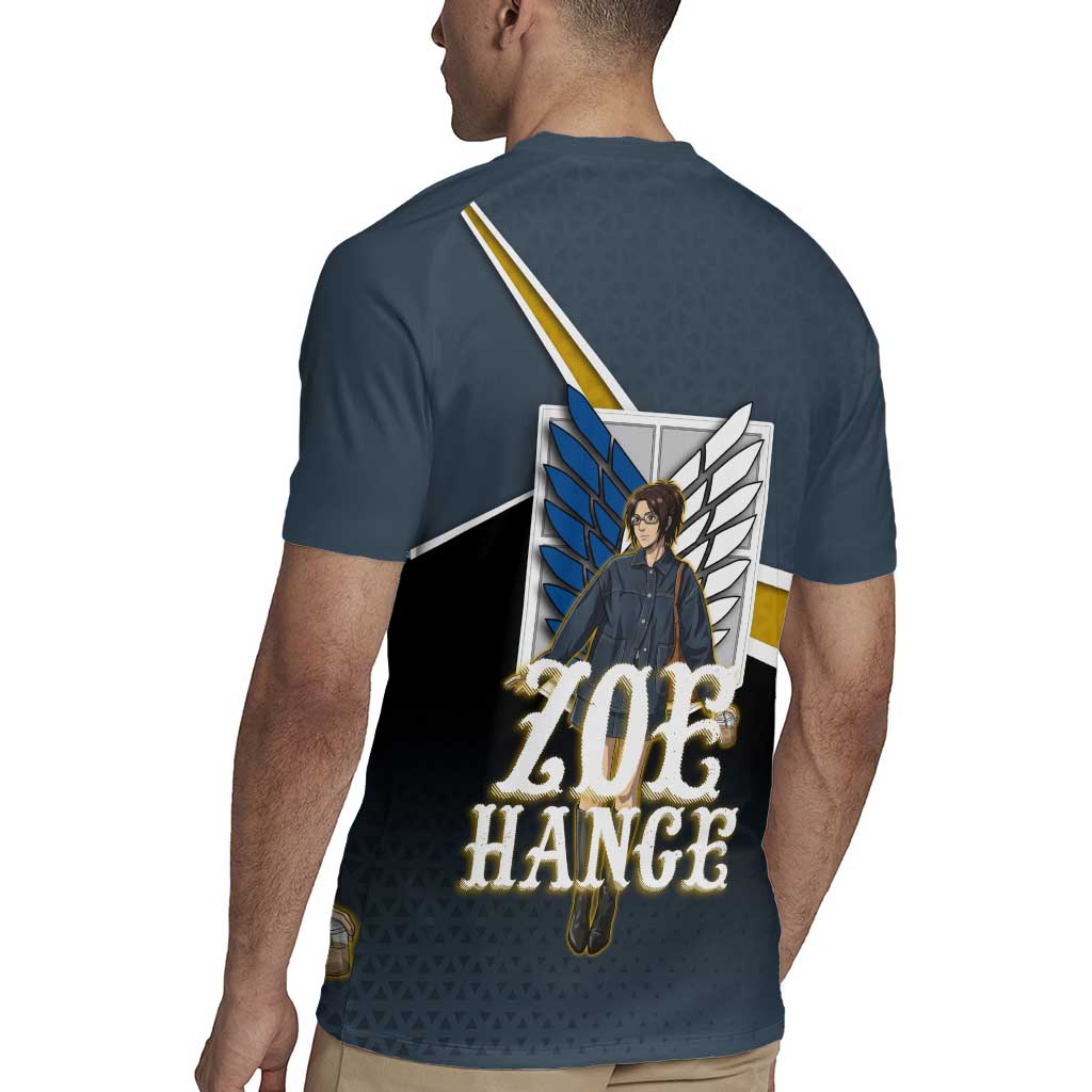Zoe Hange Attack on Titan Rugby Jersey Anime Urban Chic Illustration