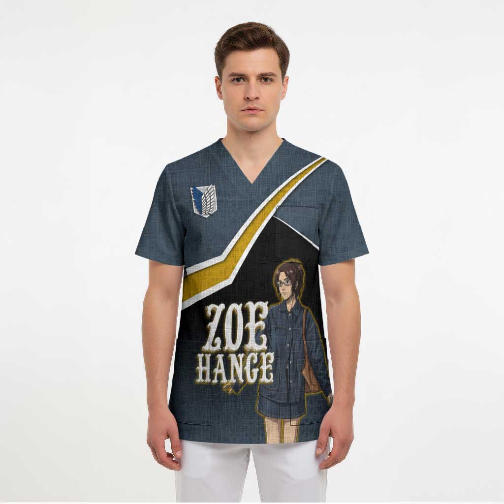 Zoe Hange Attack on Titan Scrub Top Anime Urban Chic Illustration