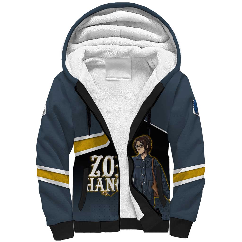 Zoe Hange Attack on Titan Sherpa Hoodie Anime Urban Chic Illustration