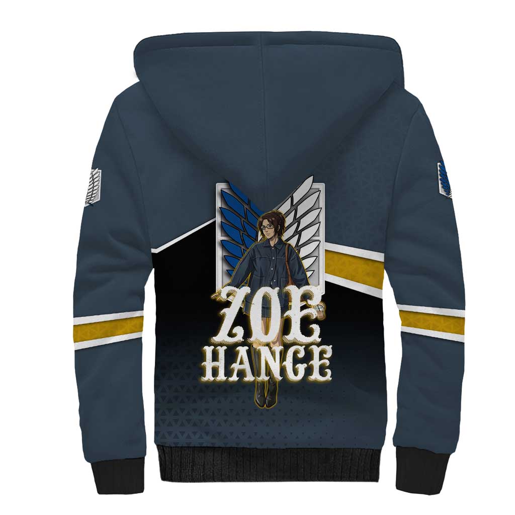 Zoe Hange Attack on Titan Sherpa Hoodie Anime Urban Chic Illustration