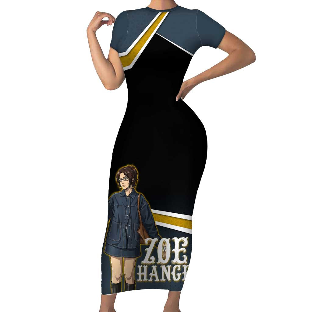 Zoe Hange Attack on Titan Short Sleeve Bodycon Dress Anime Urban Chic Illustration