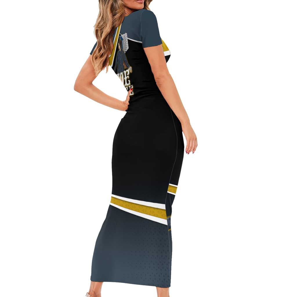 Zoe Hange Attack on Titan Short Sleeve Bodycon Dress Anime Urban Chic Illustration