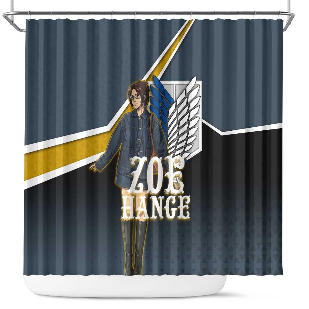 Zoe Hange Attack on Titan Shower Curtain Anime Urban Chic Illustration