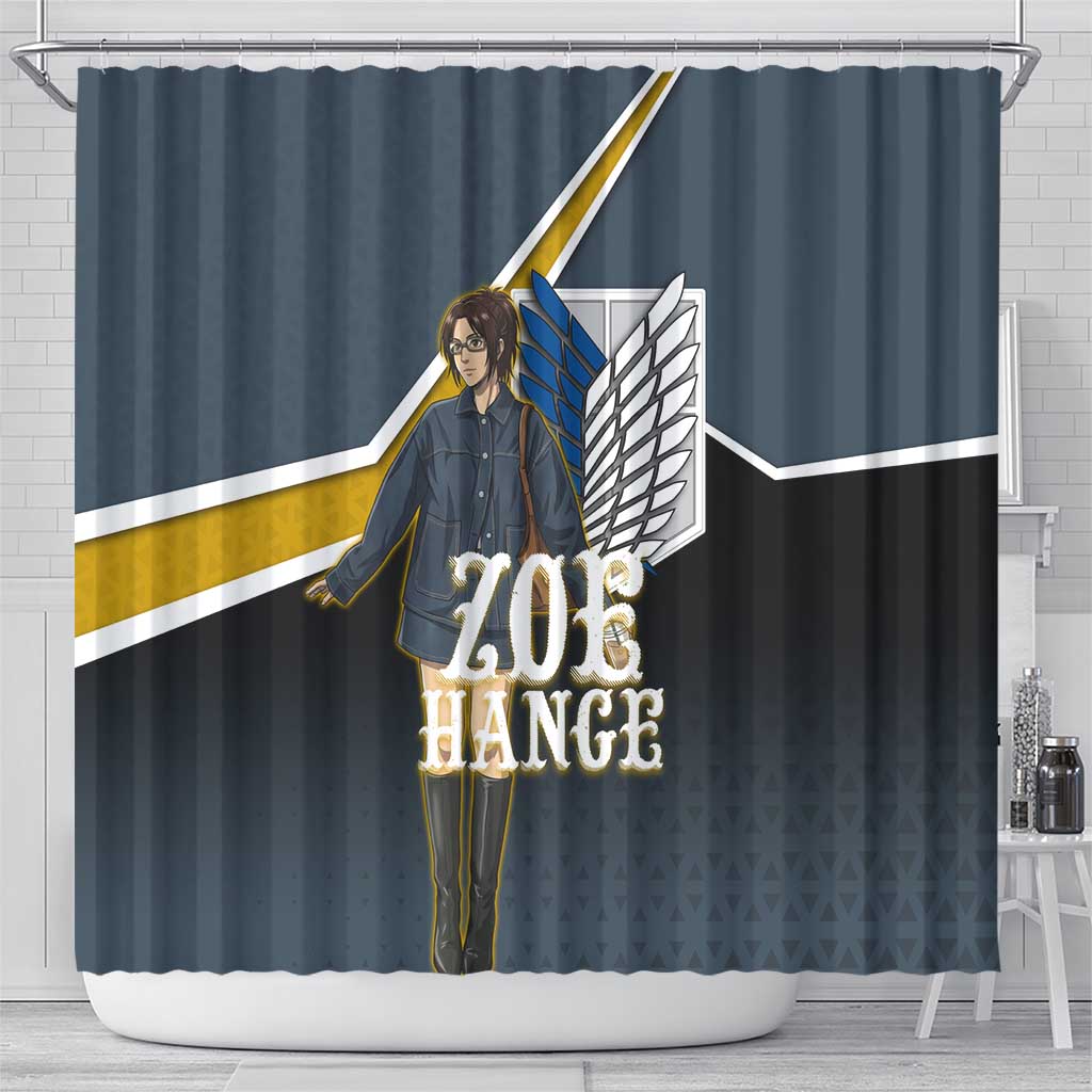 Zoe Hange Attack on Titan Shower Curtain Anime Urban Chic Illustration