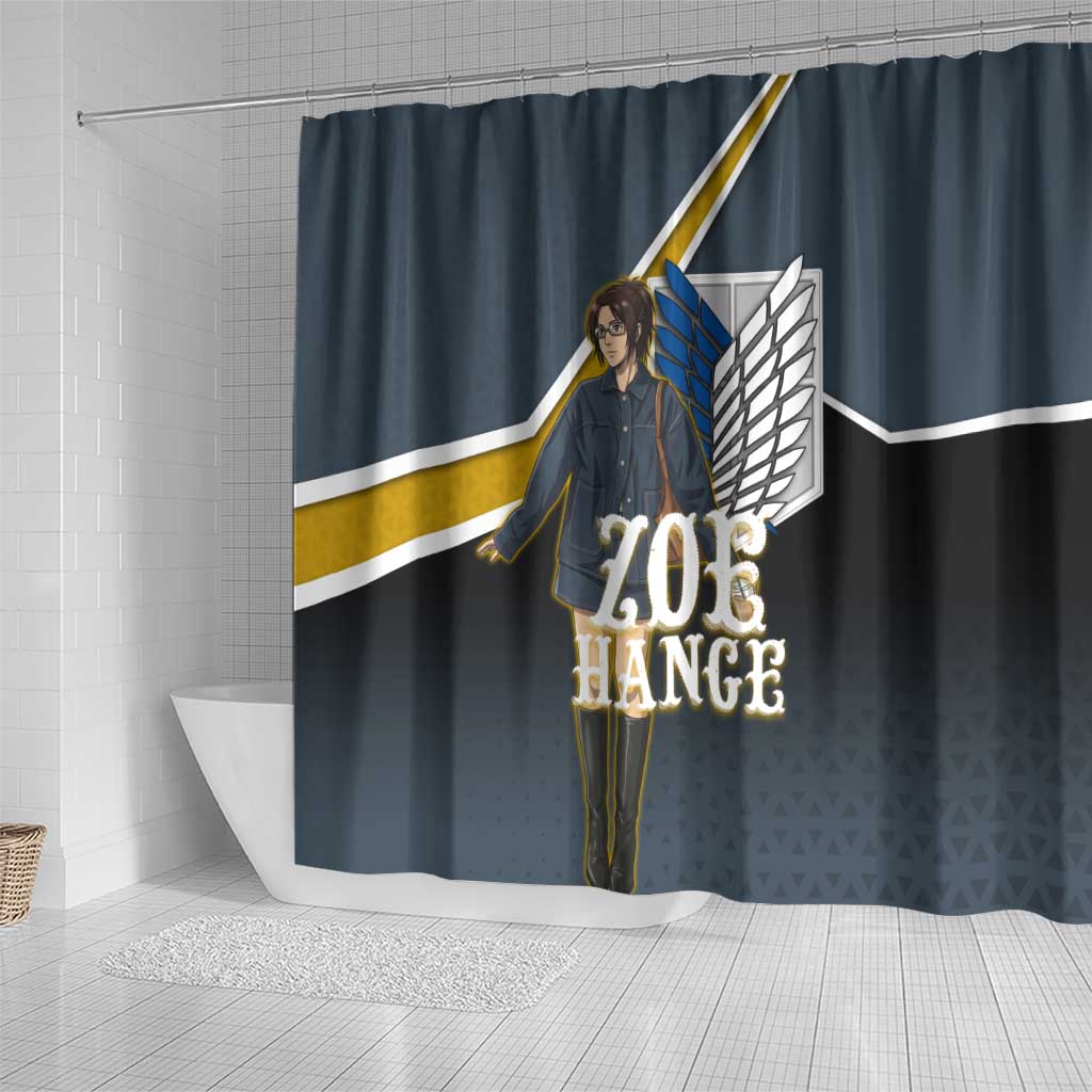 Zoe Hange Attack on Titan Shower Curtain Anime Urban Chic Illustration