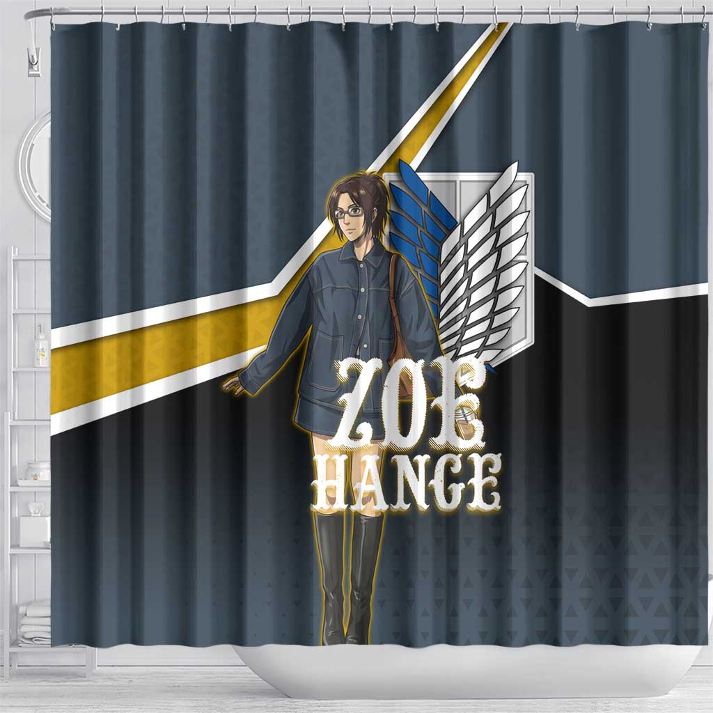 Zoe Hange Attack on Titan Shower Curtain Anime Urban Chic Illustration