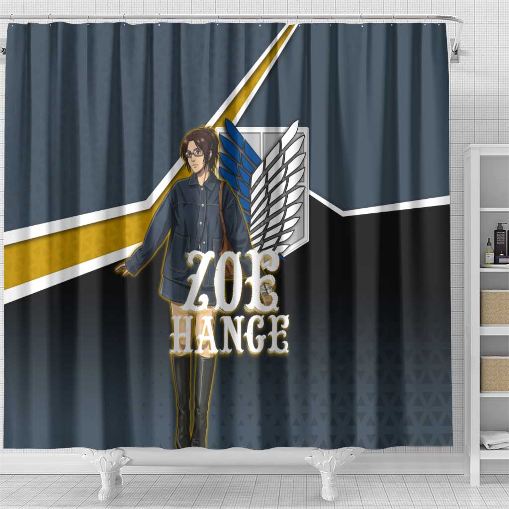 Zoe Hange Attack on Titan Shower Curtain Anime Urban Chic Illustration