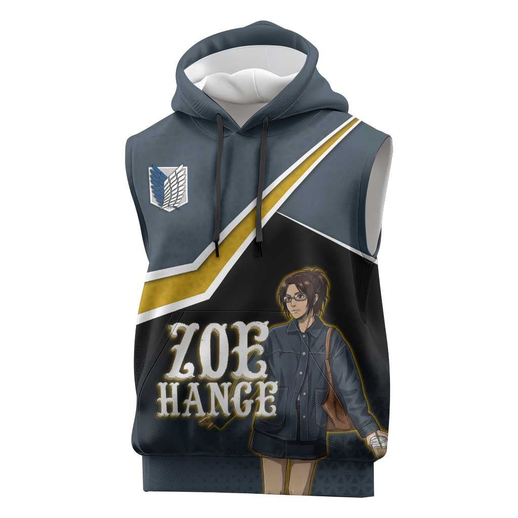 Zoe Hange Attack on Titan Sleeveless Hoodie Anime Urban Chic Illustration