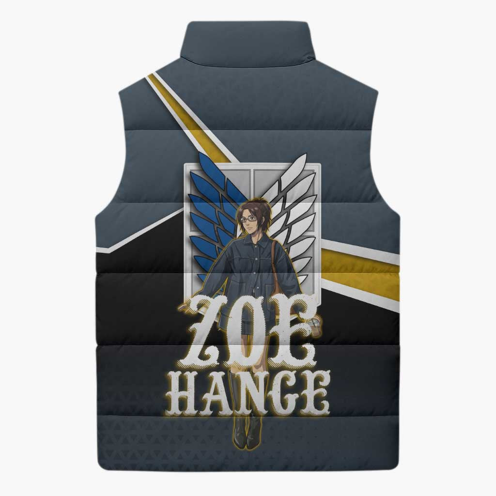 Zoe Hange Attack on Titan Sleeveless Puffer Jacket Anime Urban Chic Illustration