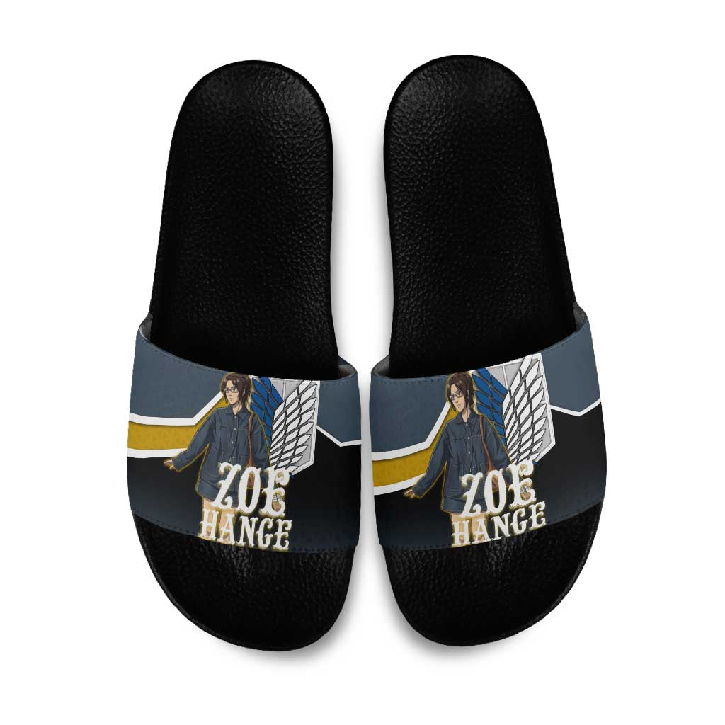 Zoe Hange Attack on Titan Slide Sandals Anime Urban Chic Illustration