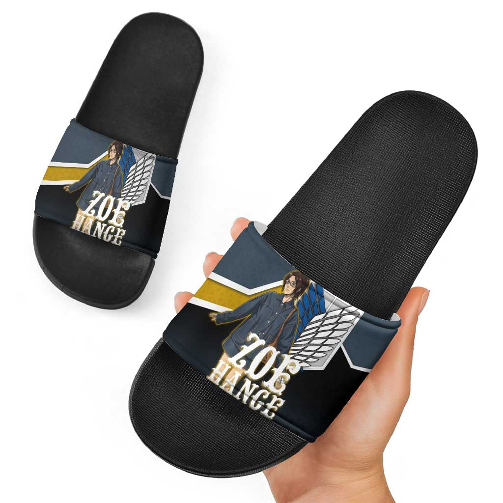 Zoe Hange Attack on Titan Slide Sandals Anime Urban Chic Illustration