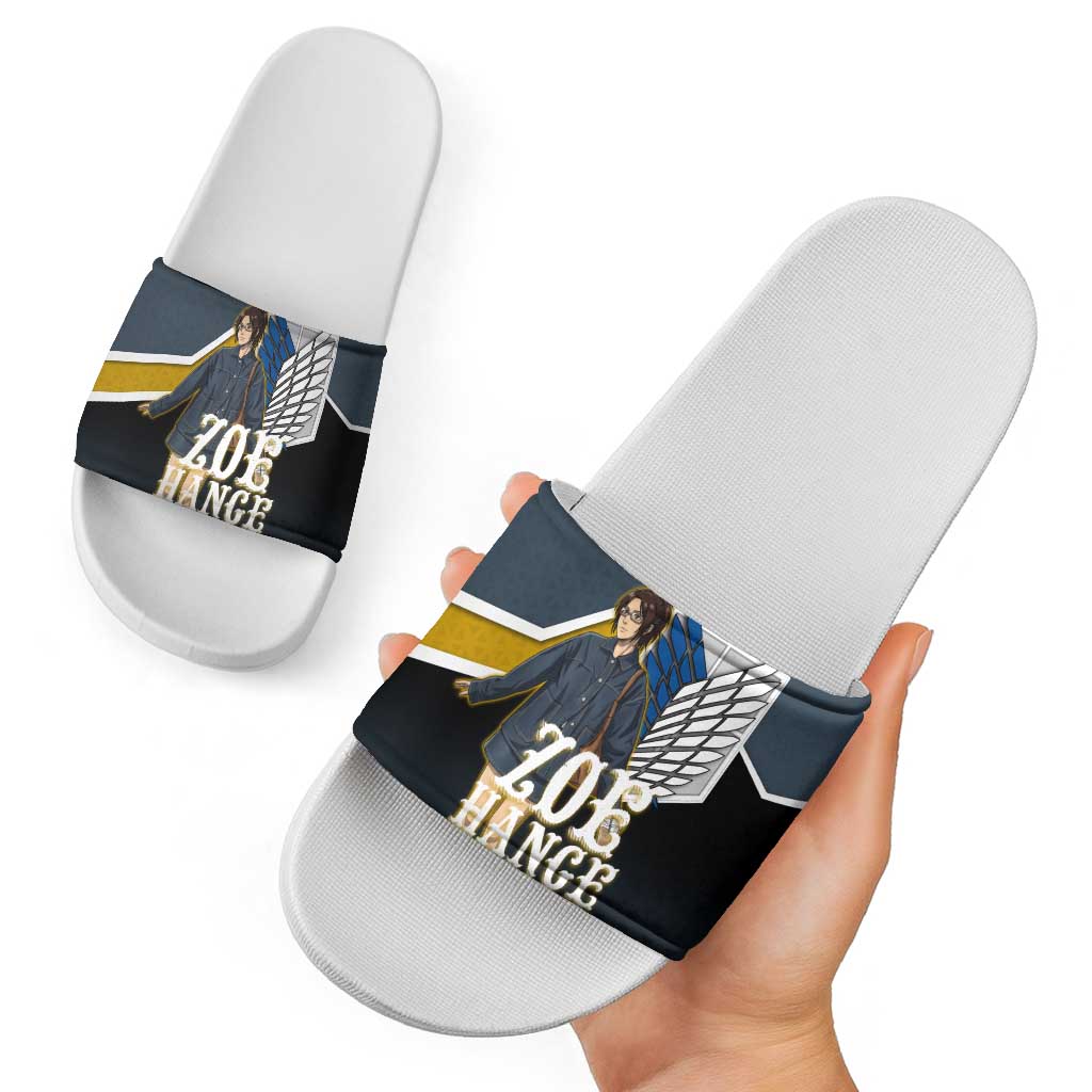 Zoe Hange Attack on Titan Slide Sandals Anime Urban Chic Illustration