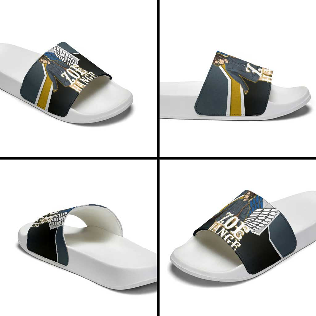 Zoe Hange Attack on Titan Slide Sandals Anime Urban Chic Illustration