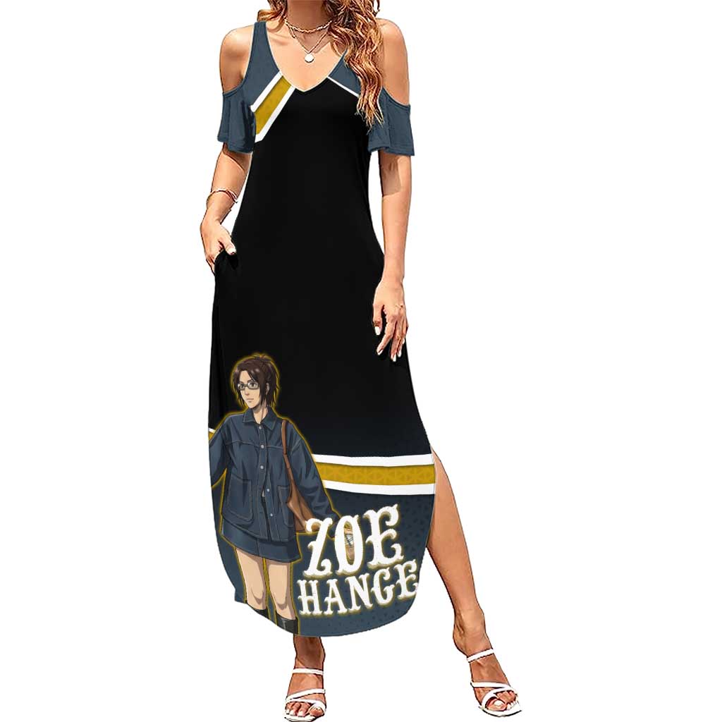 Zoe Hange Attack on Titan Summer Maxi Dress Anime Urban Chic Illustration