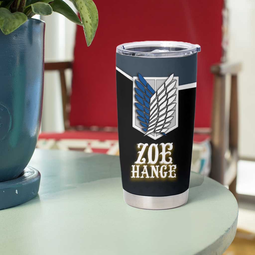 Zoe Hange Attack on Titan Tumbler Cup Anime Urban Chic Illustration