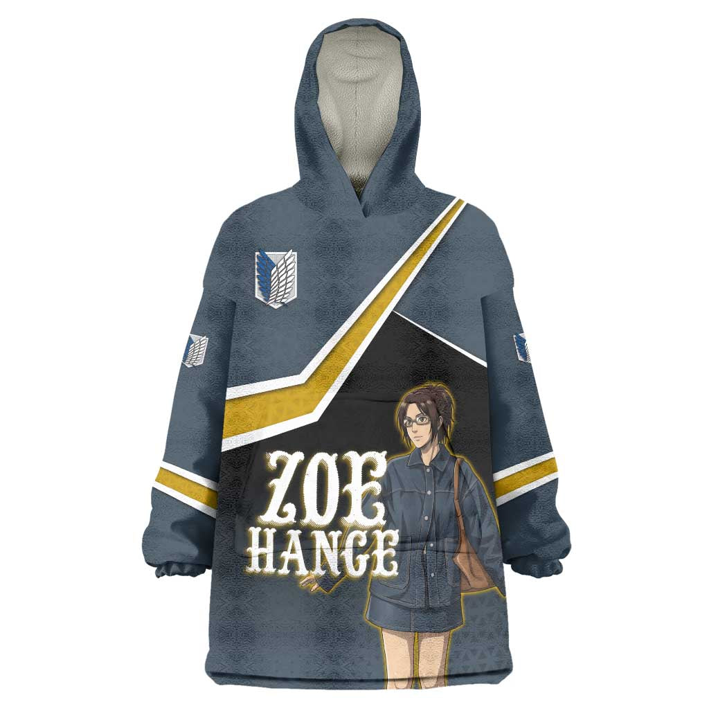 Zoe Hange Attack on Titan Wearable Blanket Hoodie Anime Urban Chic Illustration