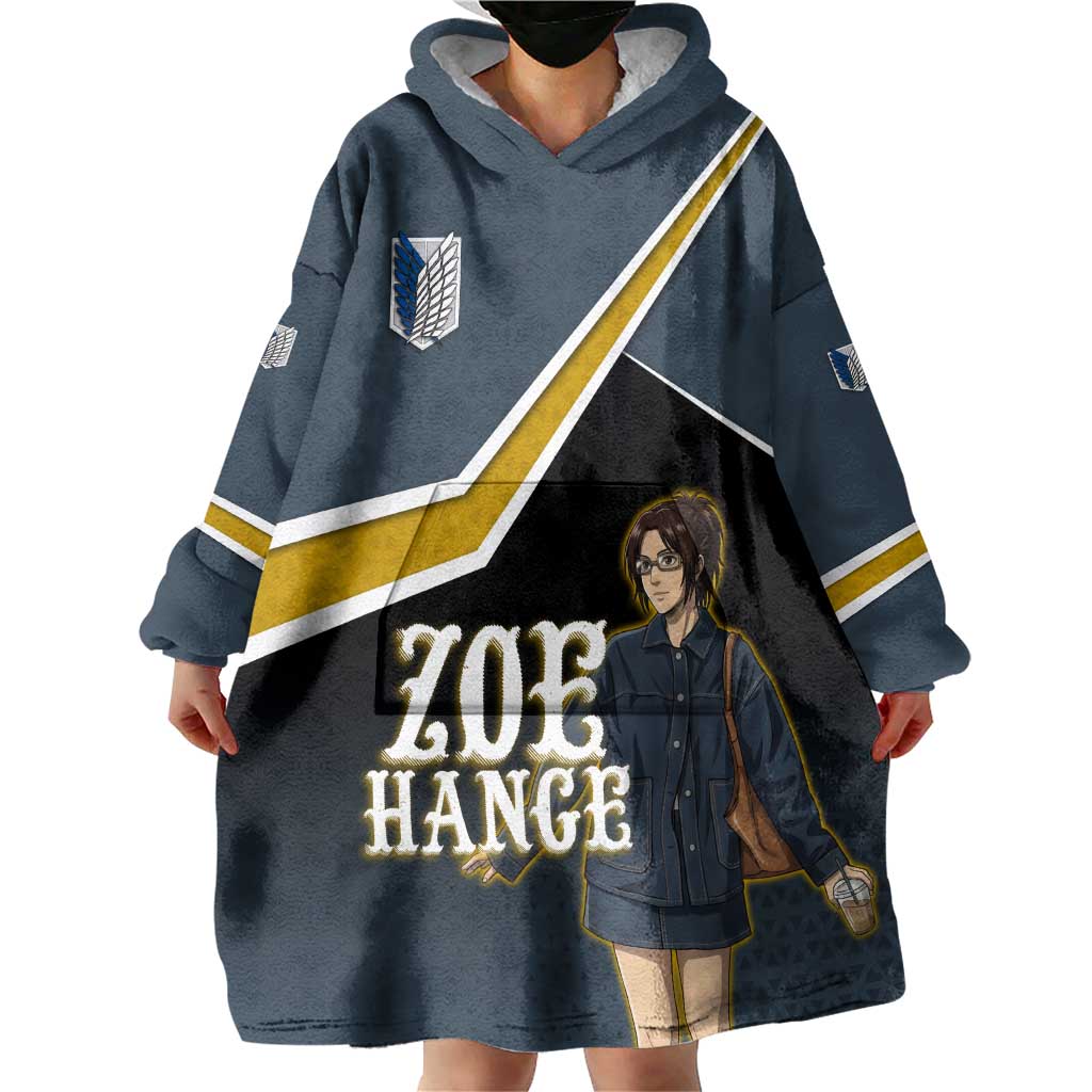 Zoe Hange Attack on Titan Wearable Blanket Hoodie Anime Urban Chic Illustration