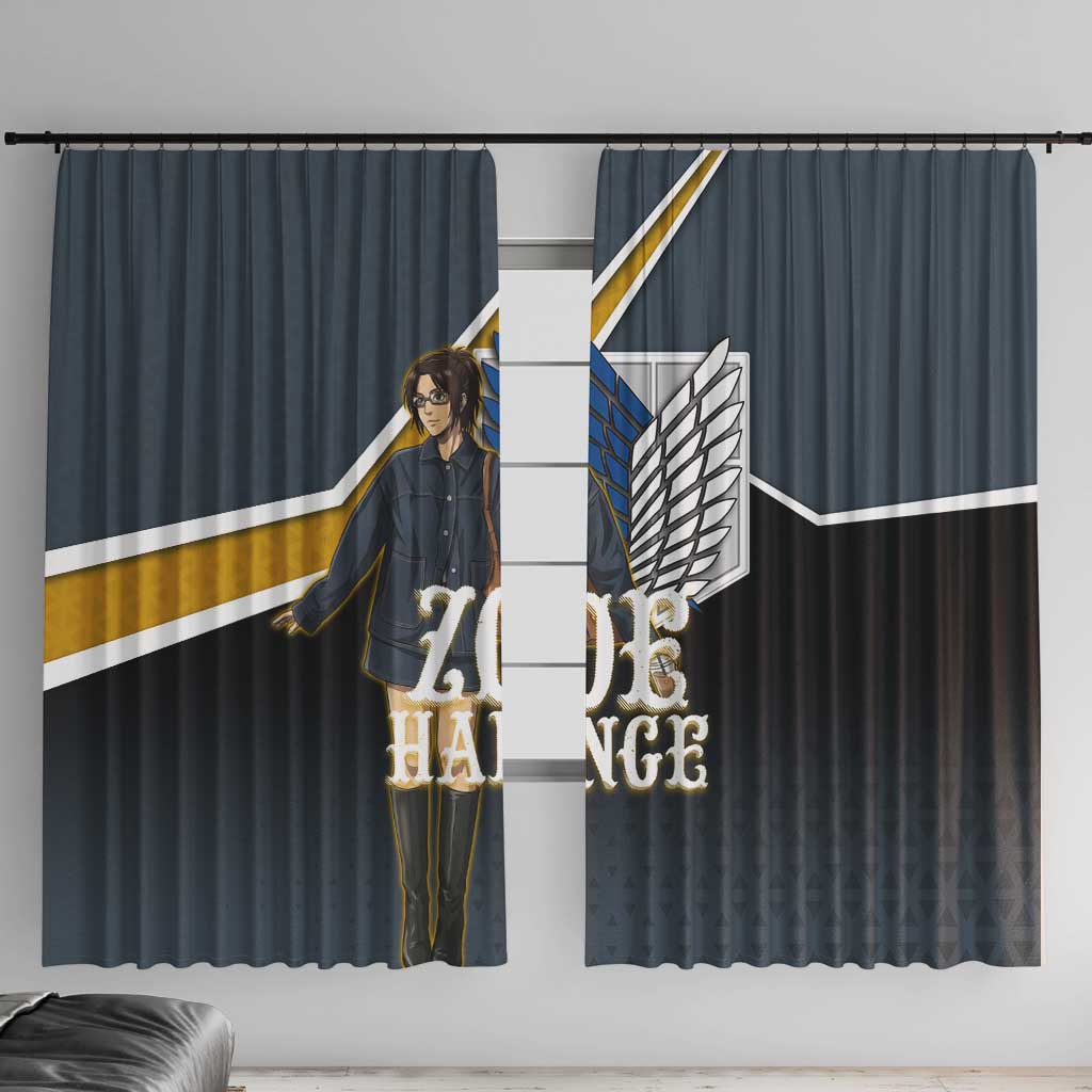 Zoe Hange Attack on Titan Window Curtain Anime Urban Chic Illustration