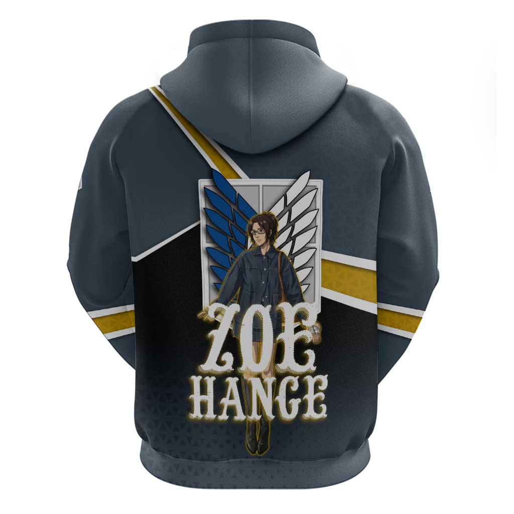 Zoe Hange Attack on Titan Zip Hoodie Anime Urban Chic Illustration