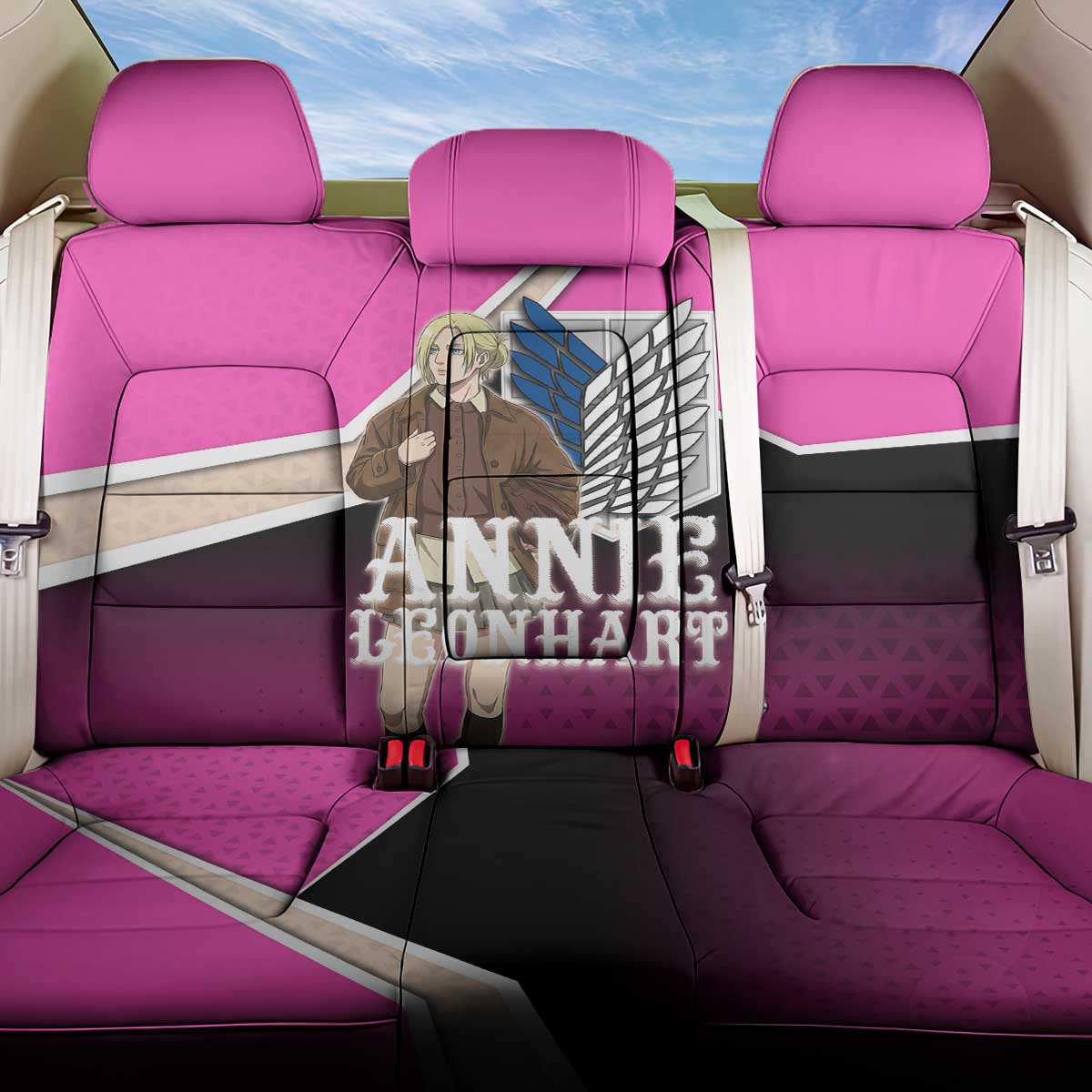 Annie Leonhart Attack on Titan Back Car Seat Cover Anime Preppy Streetwear Style