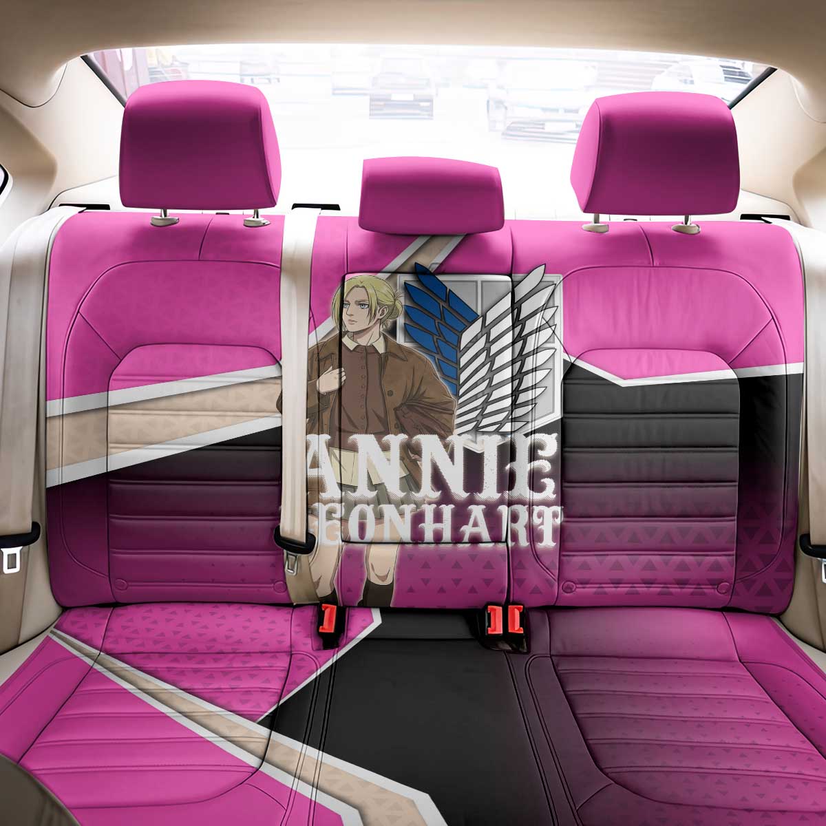 Annie Leonhart Attack on Titan Back Car Seat Cover Anime Preppy Streetwear Style