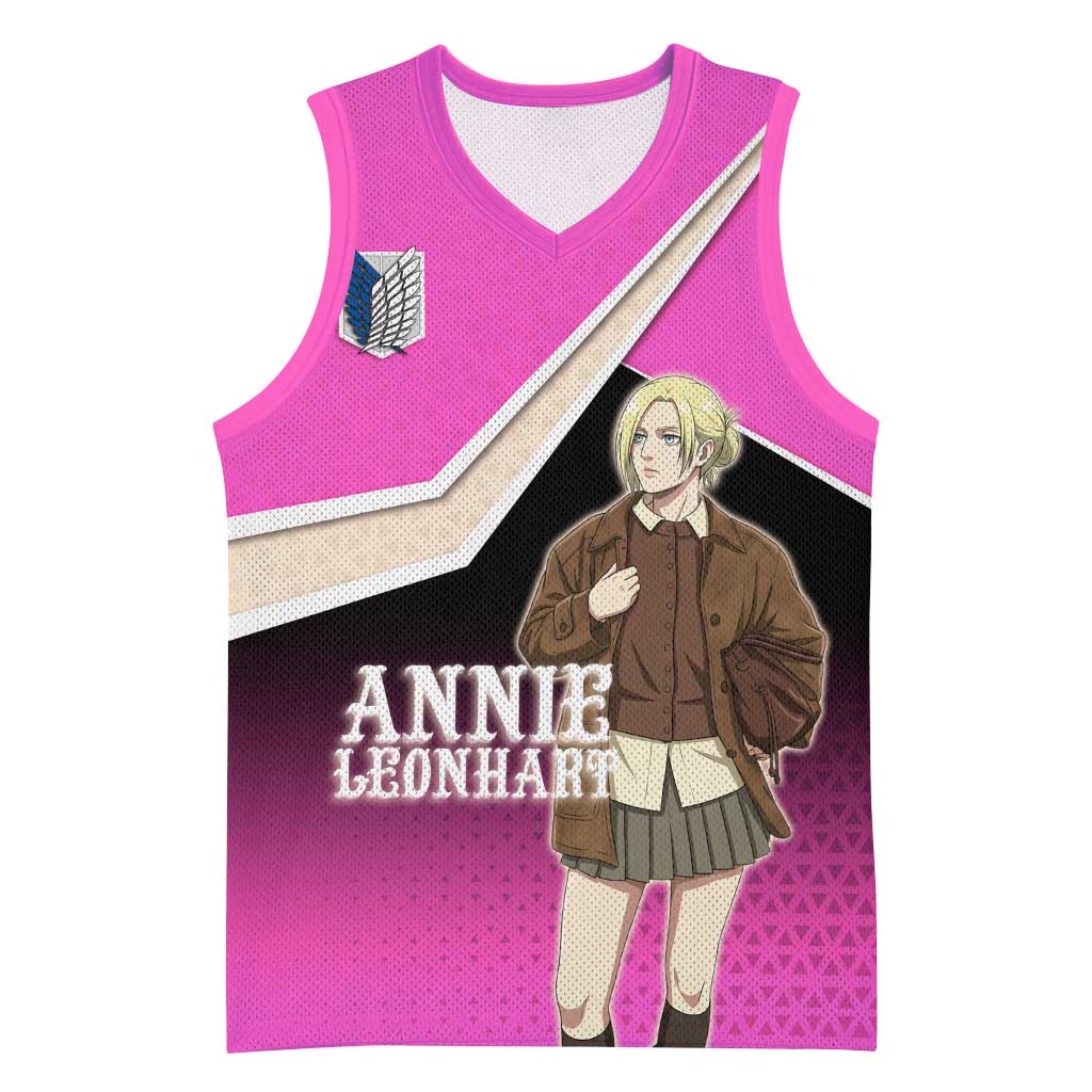 Annie Leonhart Attack on Titan Basketball Jersey Anime Preppy Streetwear Style