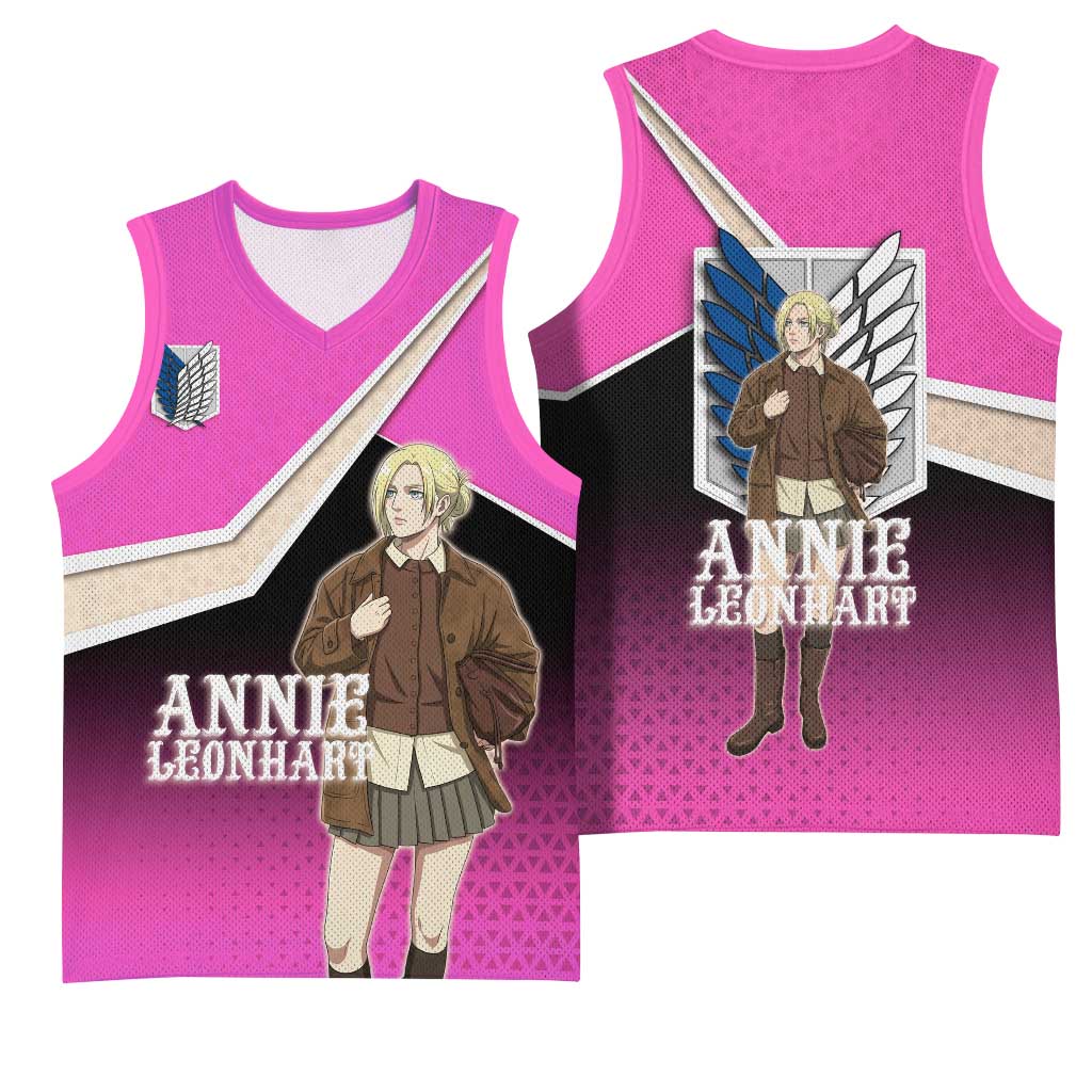 Annie Leonhart Attack on Titan Basketball Jersey Anime Preppy Streetwear Style