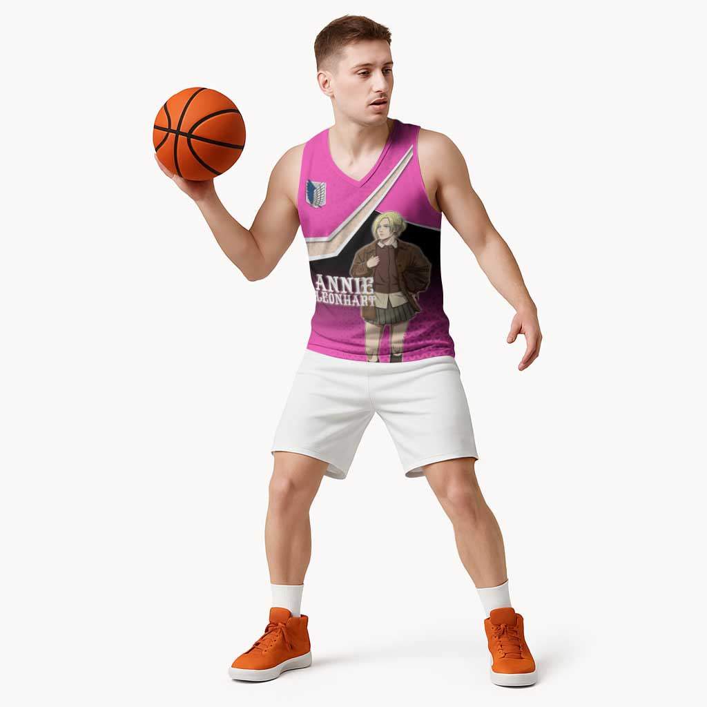 Annie Leonhart Attack on Titan Basketball Jersey Anime Preppy Streetwear Style
