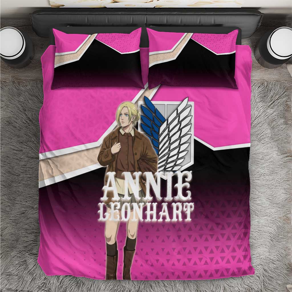 Annie Leonhart Attack on Titan Bedding Set Anime Preppy Streetwear Style