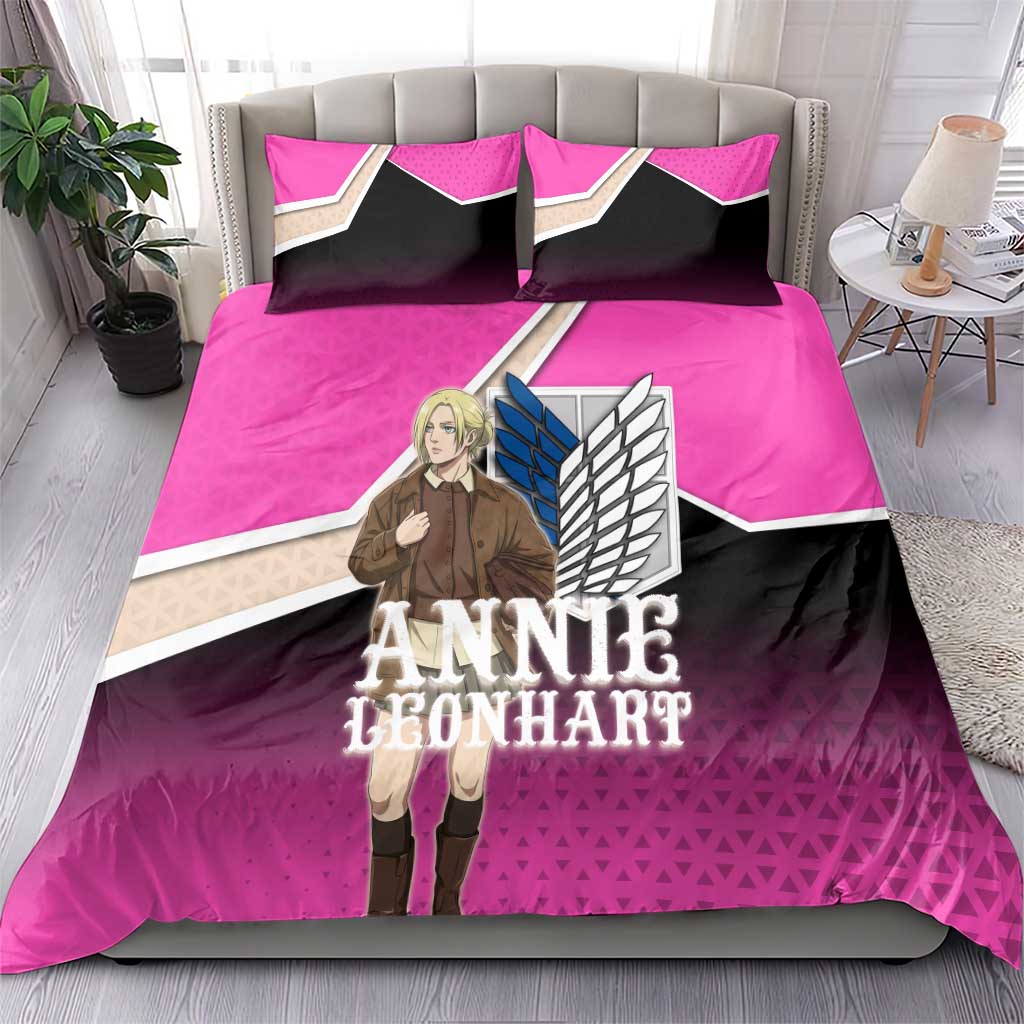 Annie Leonhart Attack on Titan Bedding Set Anime Preppy Streetwear Style