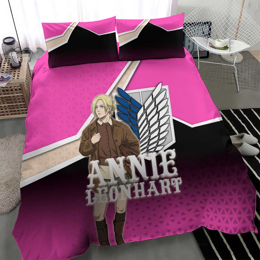 Annie Leonhart Attack on Titan Bedding Set Anime Preppy Streetwear Style