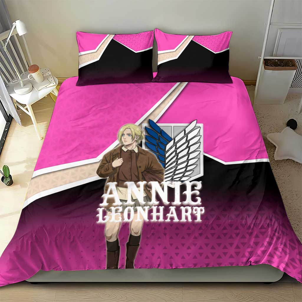 Annie Leonhart Attack on Titan Bedding Set Anime Preppy Streetwear Style