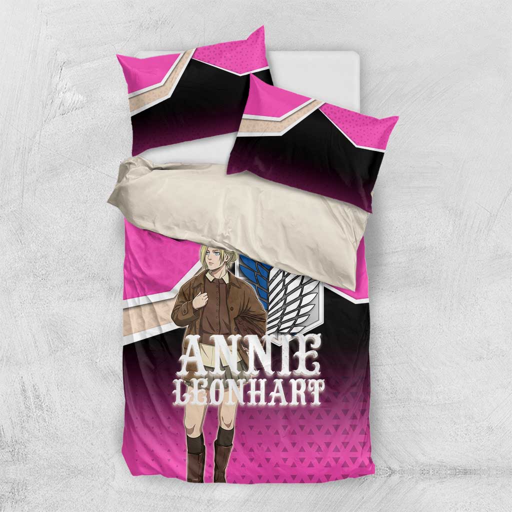 Annie Leonhart Attack on Titan Bedding Set Anime Preppy Streetwear Style