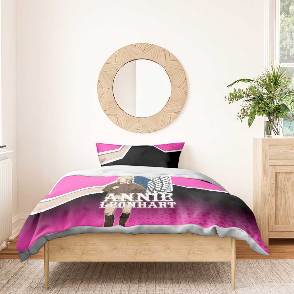 Annie Leonhart Attack on Titan Bedding Set Anime Preppy Streetwear Style