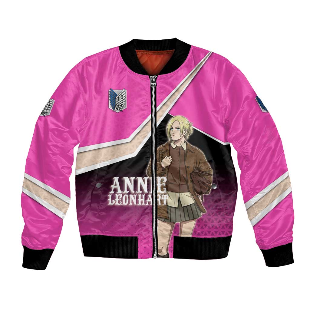 Annie Leonhart Attack on Titan Bomber Jacket Anime Preppy Streetwear Style