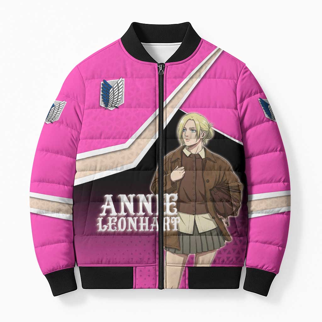 Annie Leonhart Attack on Titan Bomber Puffer Jacket Anime Preppy Streetwear Style