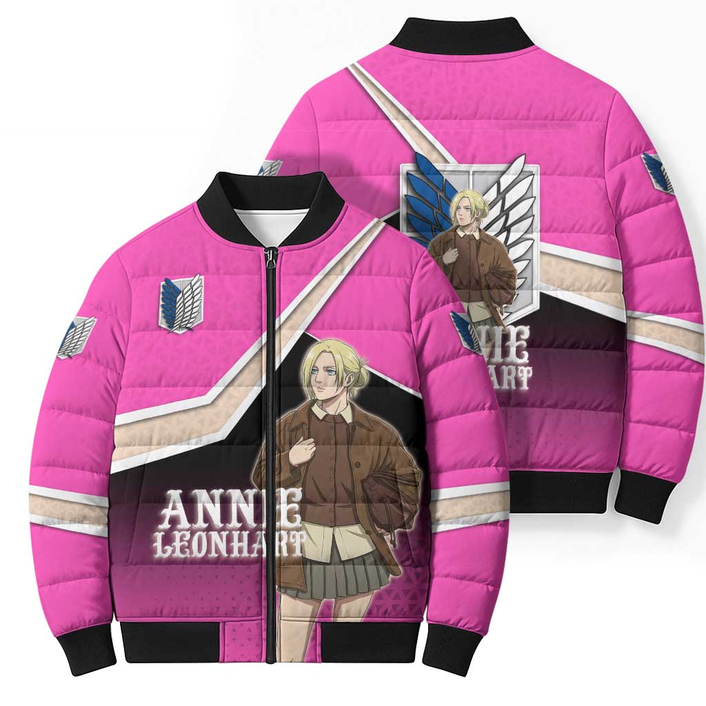 Annie Leonhart Attack on Titan Bomber Puffer Jacket Anime Preppy Streetwear Style