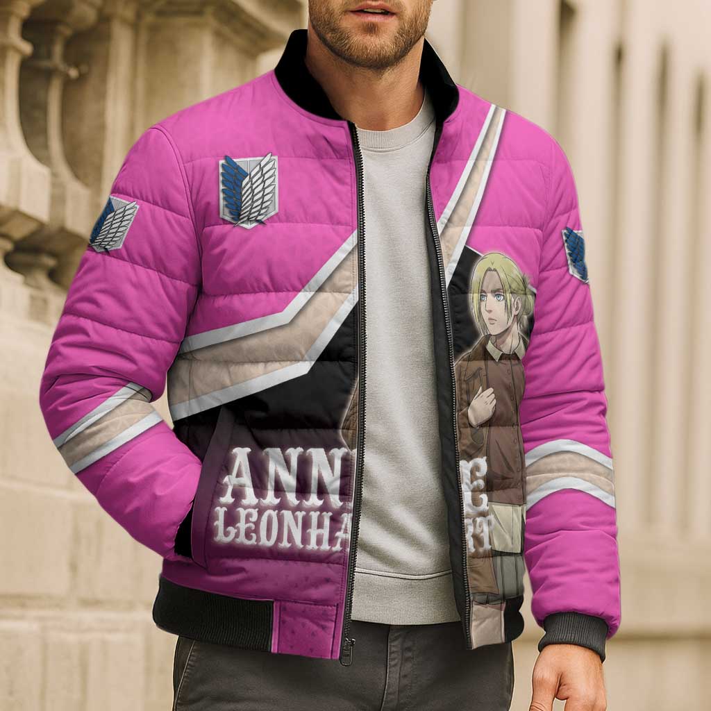 Annie Leonhart Attack on Titan Bomber Puffer Jacket Anime Preppy Streetwear Style