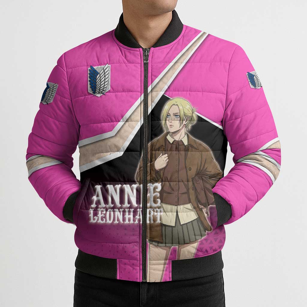 Annie Leonhart Attack on Titan Bomber Puffer Jacket Anime Preppy Streetwear Style