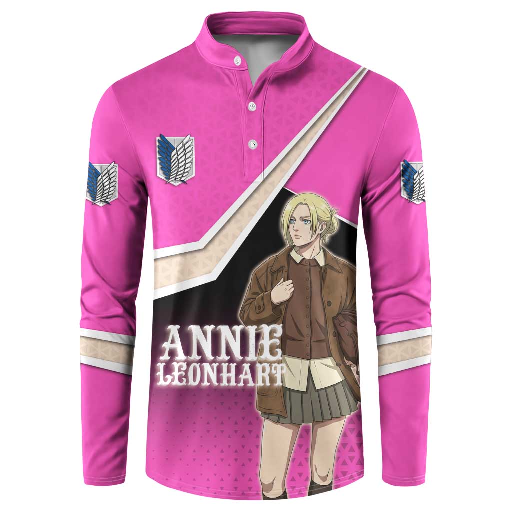 Annie Leonhart Attack on Titan Button Sweatshirt Anime Preppy Streetwear Style