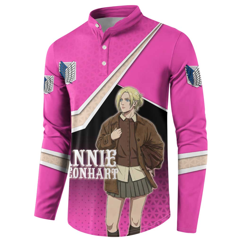 Annie Leonhart Attack on Titan Button Sweatshirt Anime Preppy Streetwear Style
