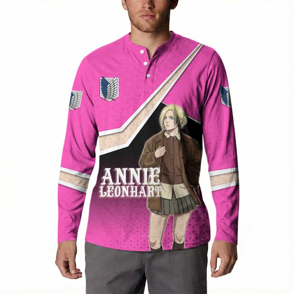 Annie Leonhart Attack on Titan Button Sweatshirt Anime Preppy Streetwear Style