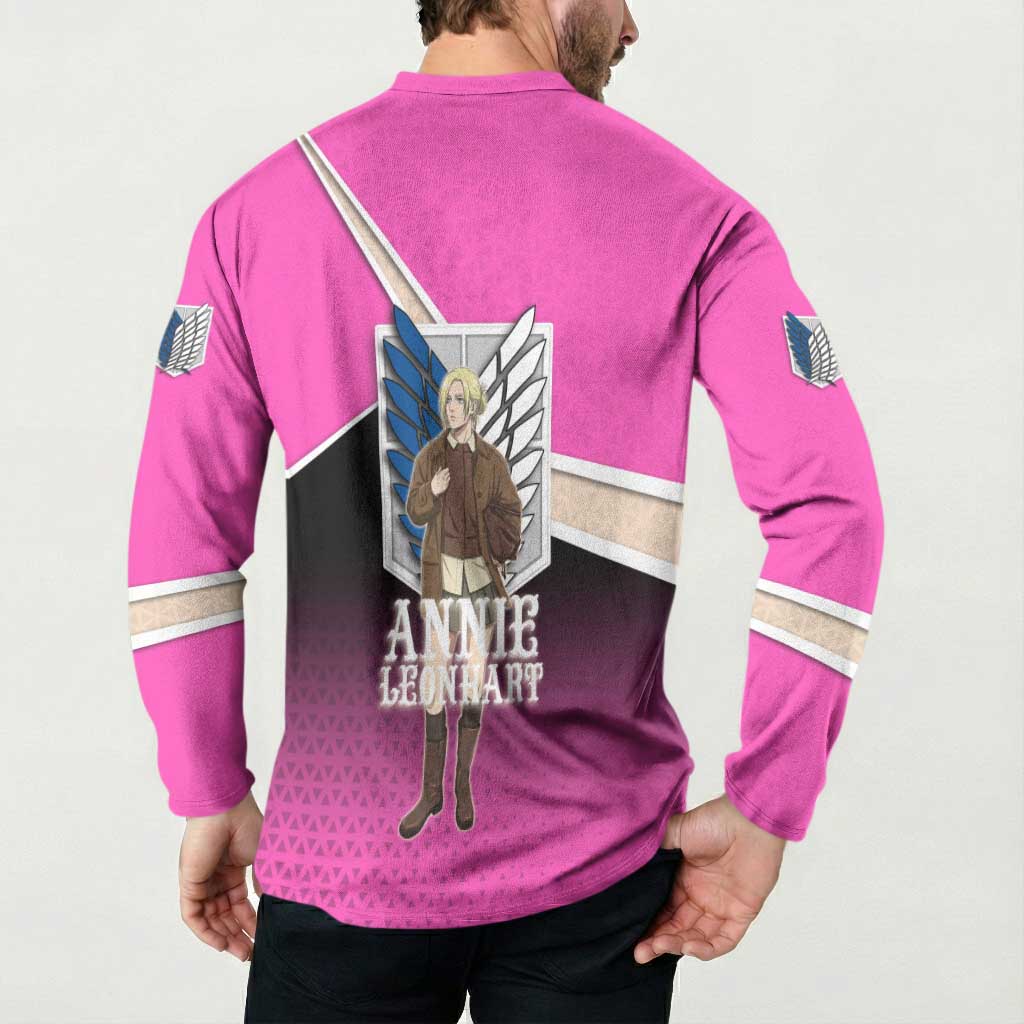 Annie Leonhart Attack on Titan Button Sweatshirt Anime Preppy Streetwear Style