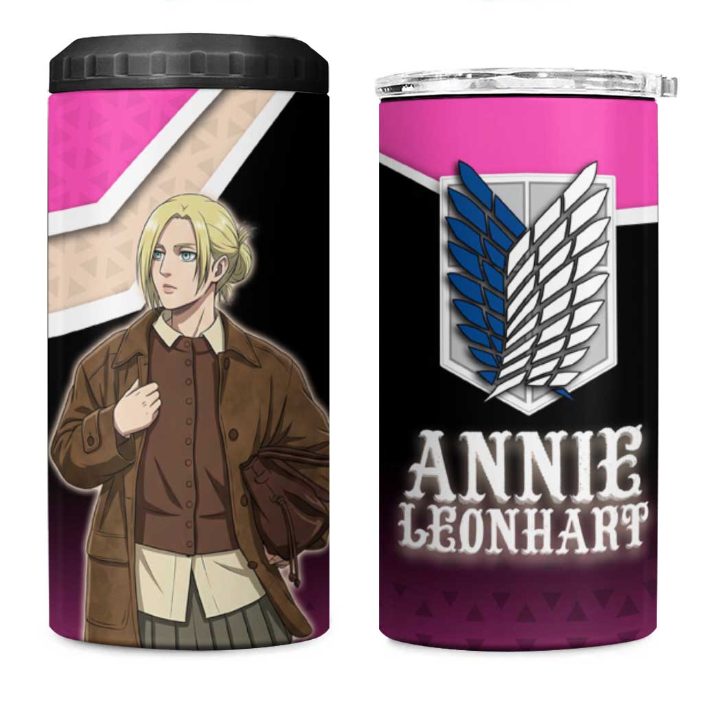 Annie Leonhart Attack on Titan 4 in 1 Can Cooler Tumbler Anime Preppy Streetwear Style