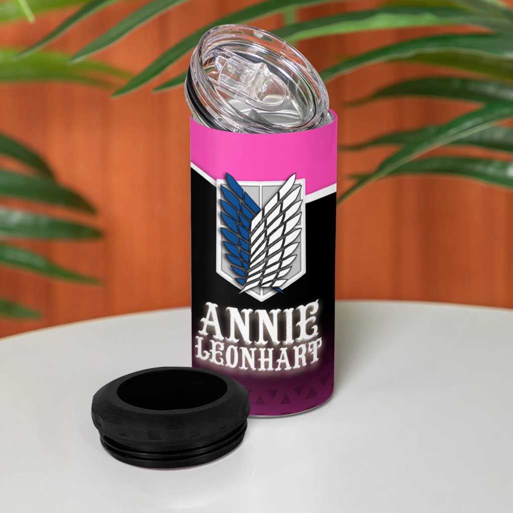Annie Leonhart Attack on Titan 4 in 1 Can Cooler Tumbler Anime Preppy Streetwear Style