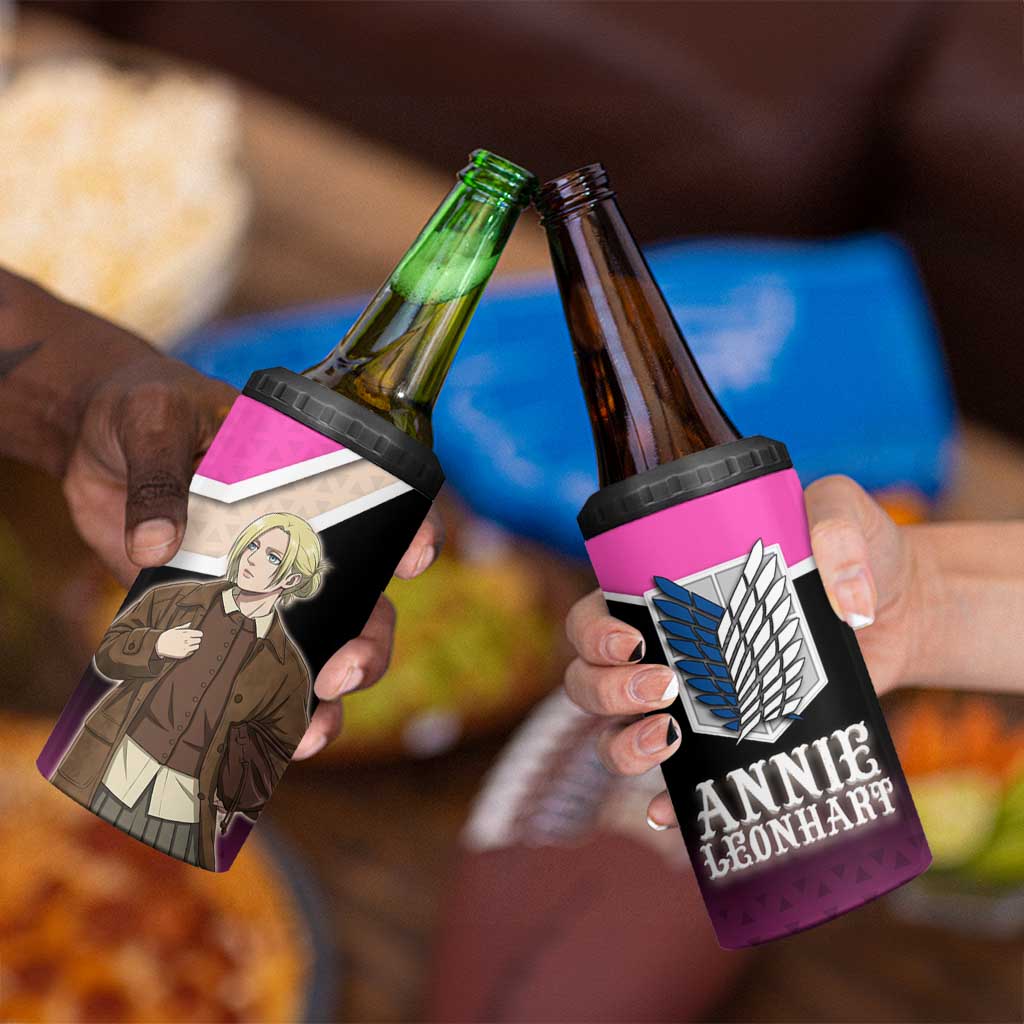 Annie Leonhart Attack on Titan 4 in 1 Can Cooler Tumbler Anime Preppy Streetwear Style