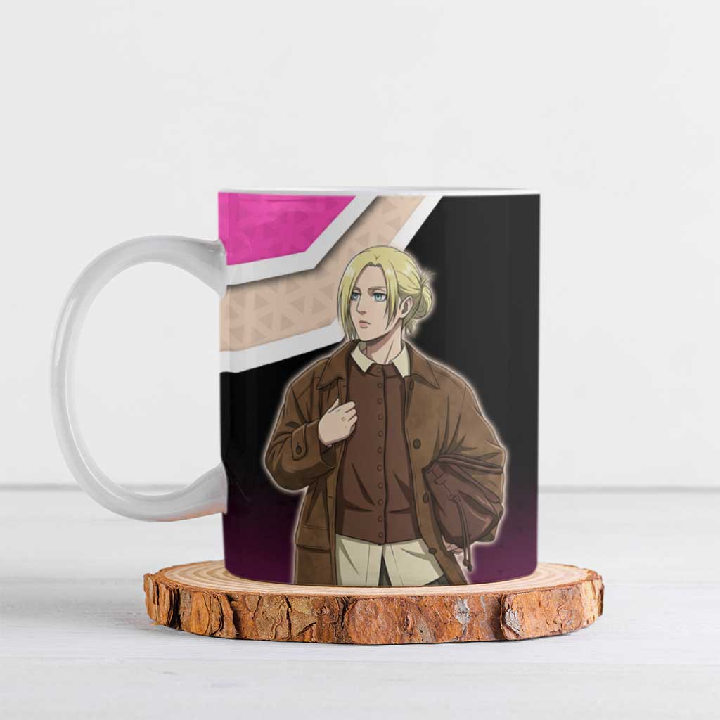Annie Leonhart Attack on Titan Ceramic Mug Anime Preppy Streetwear Style